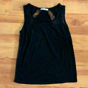 Black top with lace accents
